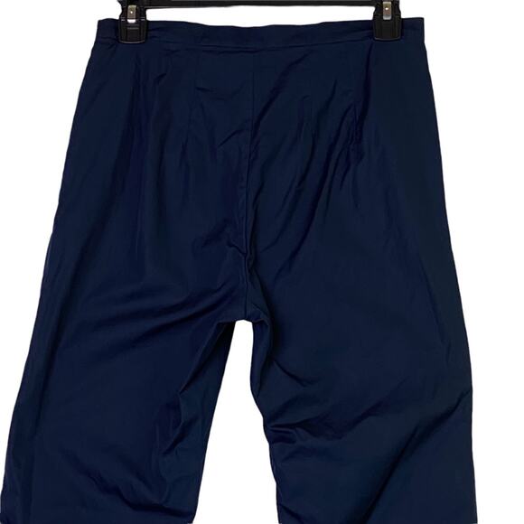 Mark D. Sikes Navy Blue Italian Cotton Slim Fit Side Zip Pants Size 2 - Picture 4 of 11